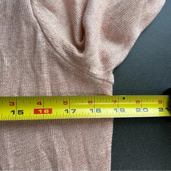 Sparkle Metallic Shirt Cardigan Set Large Peach Jewel Career Office‎ Elegant - Picture 8 of 13